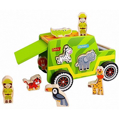 Jeep Safari puidust figuurisorter