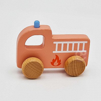 Laste puidust lükatav-tõmbav tuletõrjeauto Tooky Toy