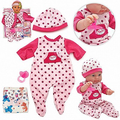 Woopie Doll Clothes Mega komplekt Body ülikond Beebi riidest mütsi mähe 43-46 cm