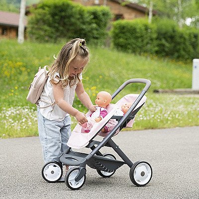 Smoby Maxi Cosi Quinny Lėlių Vežimėlis Dvynukams