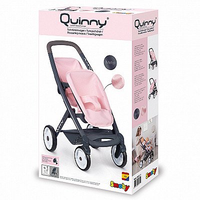 Smoby Maxi Cosi Quinny Lėlių Vežimėlis Dvynukams