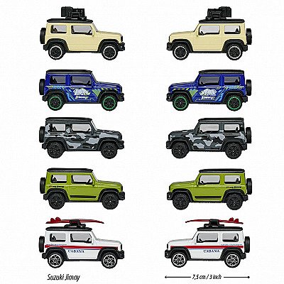 Majorette 5 Suzuki Jimny autokomplekt