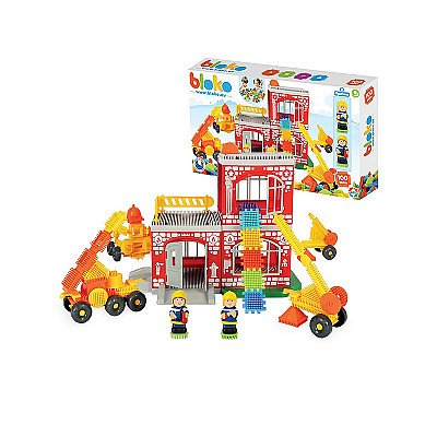 Mochtoys Pin Bricks Fire Brigade Karbis 100 tk. 2 numbrit