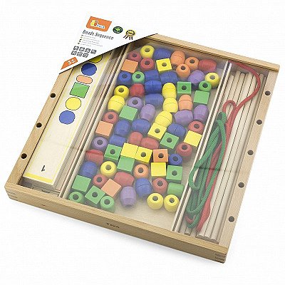 Viga Educational Wooden Game Logic Beads 104 tk.