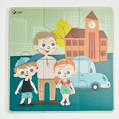 Klassikaline World Puzzle 4in1 päev koolis