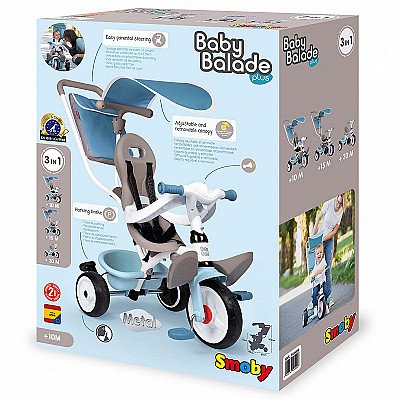 Smoby kolmerattaline Baby Balade Plus Blue