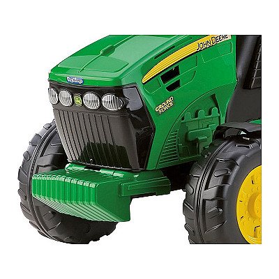 Lastetraktor John Deere aku ja haagisega