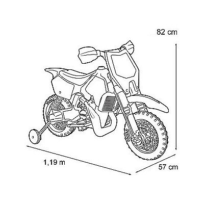 Elektrimootorratas lastele 6V Rider Cross Feber