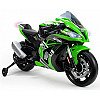 Injusa Kawasaki Ninja mootorratta 12V aku MP3 tuled täispuhutavad rattad