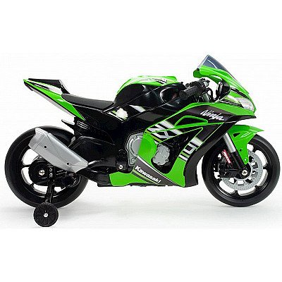 Injusa Kawasaki Ninja mootorratta 12V aku MP3 tuled täispuhutavad rattad