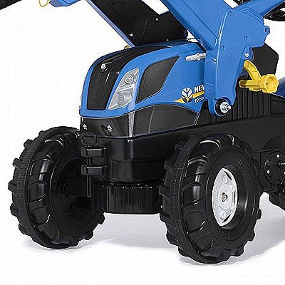 Rollyfarmtrac New Hollandi pedaaltraktor kopa ja vaiksete ratastega