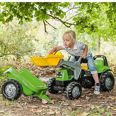 Deutz-Fahr Kid Traktor koos haagise ja tõstukiga