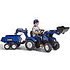 Falk Tractor New Holland Pedal Blue koos haagisega alates 3 aastast