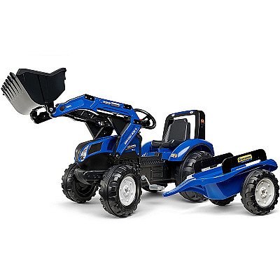 Falk Traktorius New Holland Blue Pedal Su Priekaba