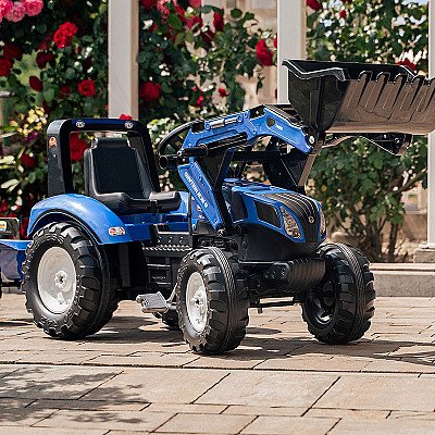 Falk Traktorius New Holland Blue Pedal Su Priekaba