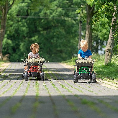 Falk Tractori ülelaaduri punane avatav kate koos haagise kopaga alates 2 aastast