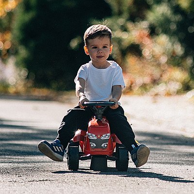 Falk Traktorius Baby Massey Ferguson Raudonos Spalvos Su Priekaba Acc. Nuo 1 Metų