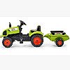 Falk Green pedaaltraktor Claas koos haagisega