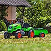 Falk Green Pedal Tractor X koos haagisega