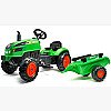 Falk Green Pedal Tractor X koos haagisega