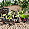 Falk Claas Avec roheline pedaaliga traktor koos haagisega alates 3 aastast