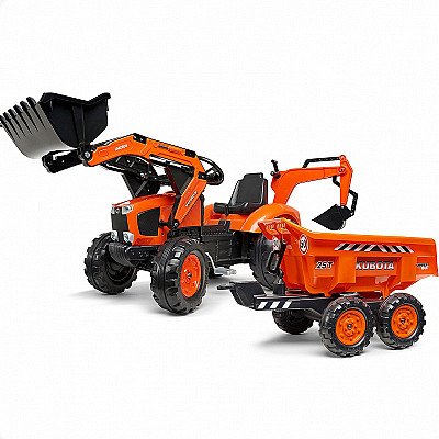 Falk Kubota oranž traktor koos haagisega