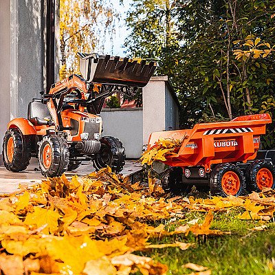 Falk Kubota oranž traktor koos haagisega