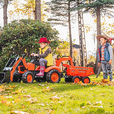 Falk Kubota oranž traktor koos haagisega