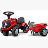 Falk Traktorius Baby Case Ih Ride-On Red Su Priekaba