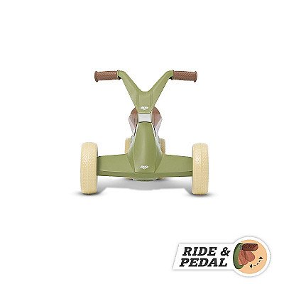 Berg Go2 Go-Kart Riding Bike 2In1 Retro Roheline