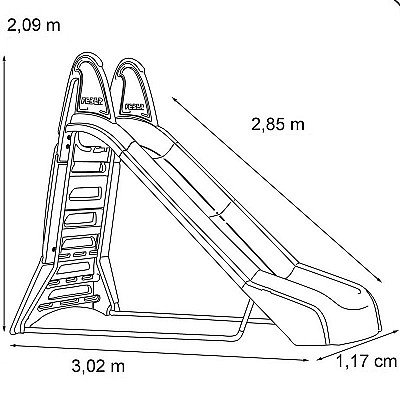 Feber Garden suur liumägi koos veeliumäega 285 cm