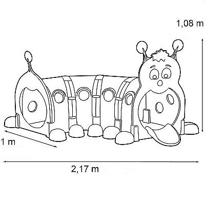 Feber Lastetunneli Caterpillar 178 cm moodulmänguväljak