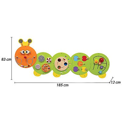 Laste puidust multifunktsionaalne seinatahvel Caterpillar Viga