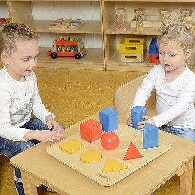 Laste hariv puidust värvide ja kujundite pusle Masterkidz