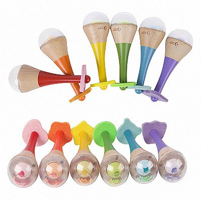 Rainbow Maracas puidust instrument