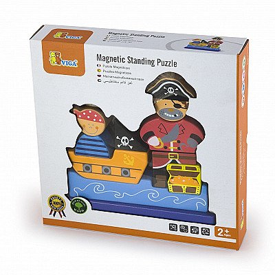 Magnetilised puidust tellised Viga Pirates komplekt 10 osa