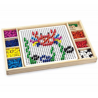 Laste puidust mosaiik- ja lauamäng 2in1 Viga Toys