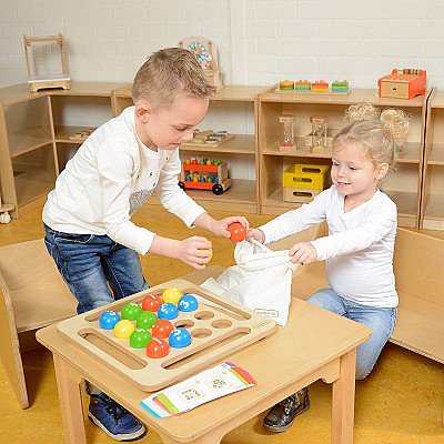 Värviline puidust pallimäng lastele Masterkidz