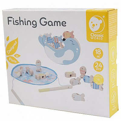 Klassikaline World Wooden Fishing Game Komplektis 2 õnge, 24 El.