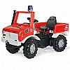 Mercedes Benz Unimog pedaaliga auto tuletõrjebrigaadi kukk