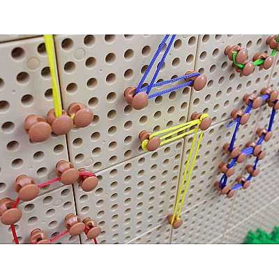 Värviliste nööride komplekt 260 tk. Modulaarseina jaoks STEM Masterkidz