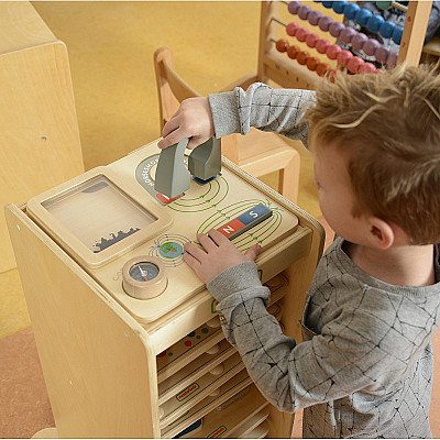 Vaikiška medinė magnetinė kompaso lenta Masterkidz