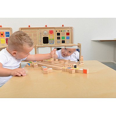 Laste hariv mäng peegli ja värviliste plaatidega Masterkidz