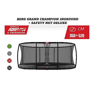 Berg Batuut Grand Champion Inground 520 Black + Deluxe Seif Net