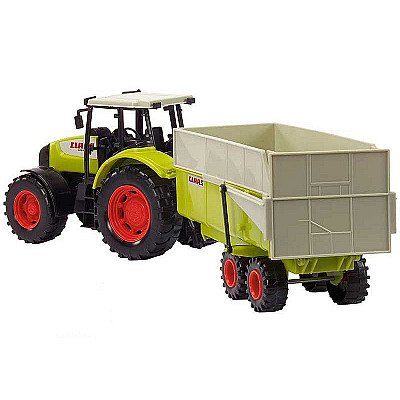 Dickie Tractor Claas Ares koos 57 cm haagisega