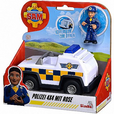 Simba Fireman Sam Police Jeep 4X4 mini actionfiguur