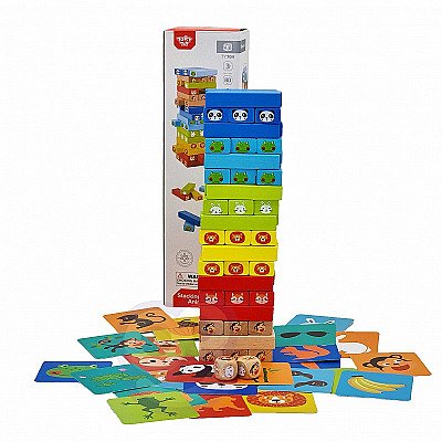 Tooky Toy Jenga lõbus mäng Loomad