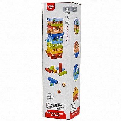 Tooky Toy Jenga lõbus mäng Loomad