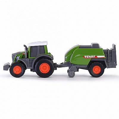 Traktor koos pressiga 18 cm. Dickie talu Fendt