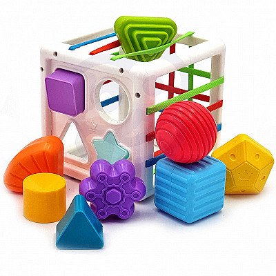 Värviliste kujundite Sensory Cube Sorter 11 e. Whoopie